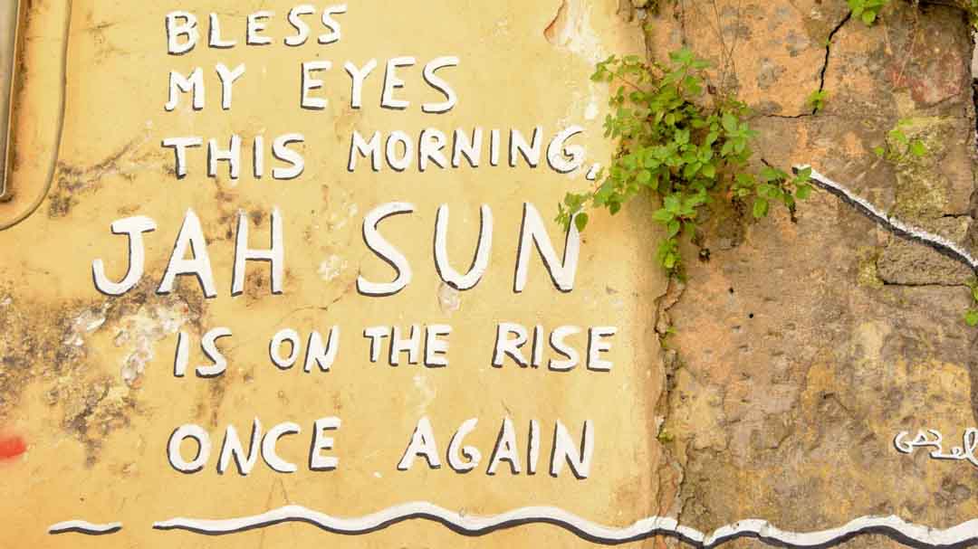Street art in Palermo,Sicily,the sun is on the rise again