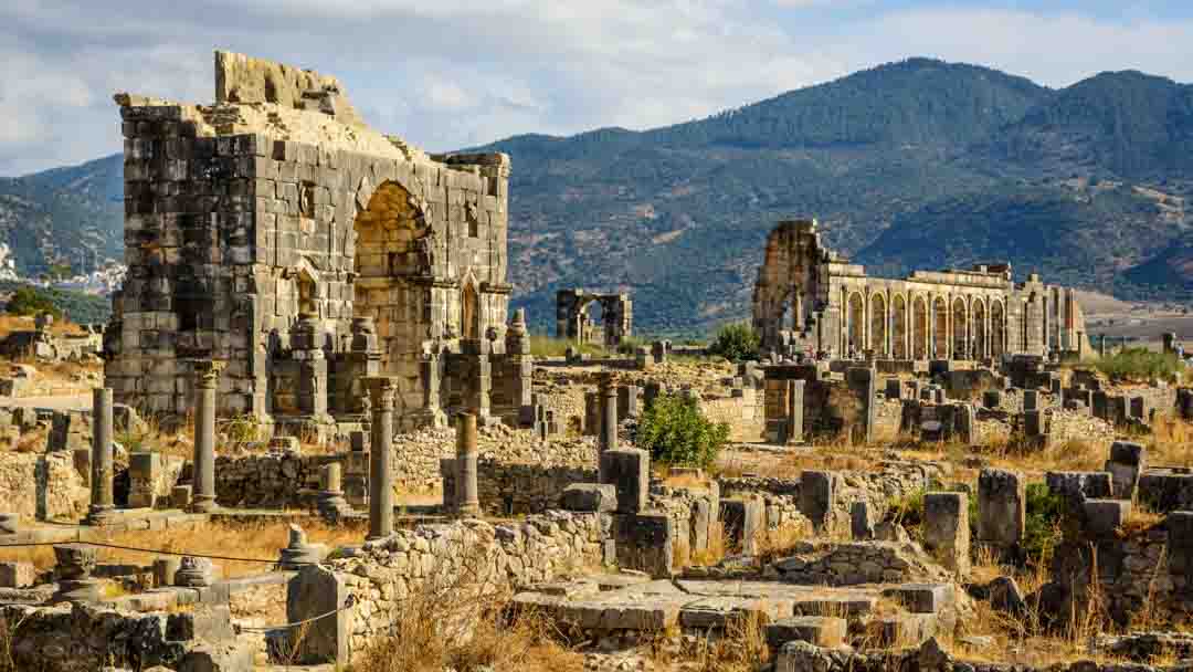 Roman city, Volubilis, buildings from the 3rd century BC.